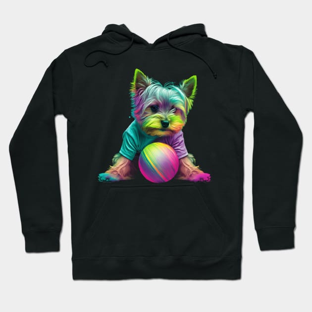 Neon Yorkie Hoodie by Sygluv